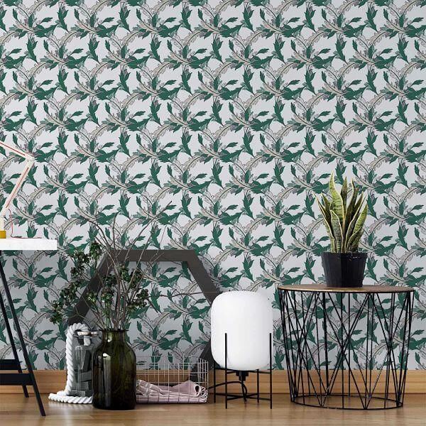 Papel de Parede Adesivo Folhas N283H - Papel na Parede