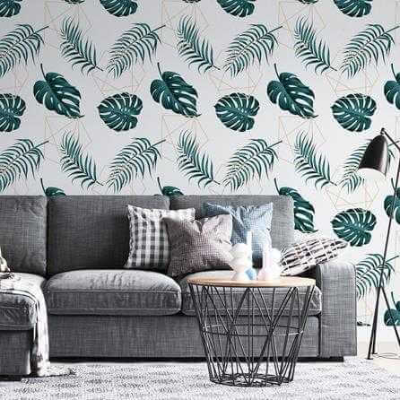 Papel de Parede Adesivo Folhas N292 - Papel na Parede