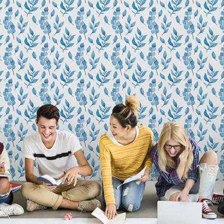 Papel de Parede Adesivo Folhas N389 - Papel na Parede