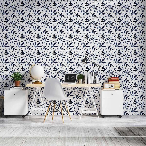 Papel de Parede Adesivo Folhas N68032C - Papel na Parede