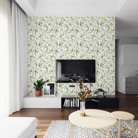 Papel de Parede Adesivo Folhas N840 - Papel na Parede
