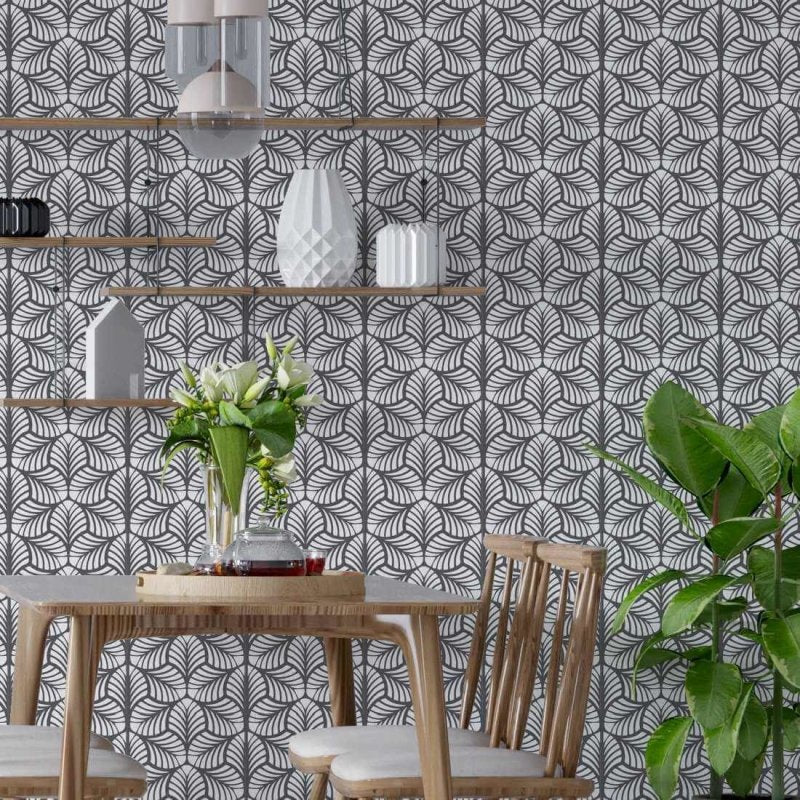 Papel de Parede Adesivo Folhas N9258 - Papel na Parede