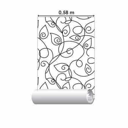 Papel de Parede Adesivo Folhas PB 958 - Papel na Parede