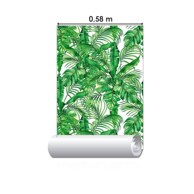 Papel de Parede Adesivo Folhas Tropicais N014210 - Papel na Parede
