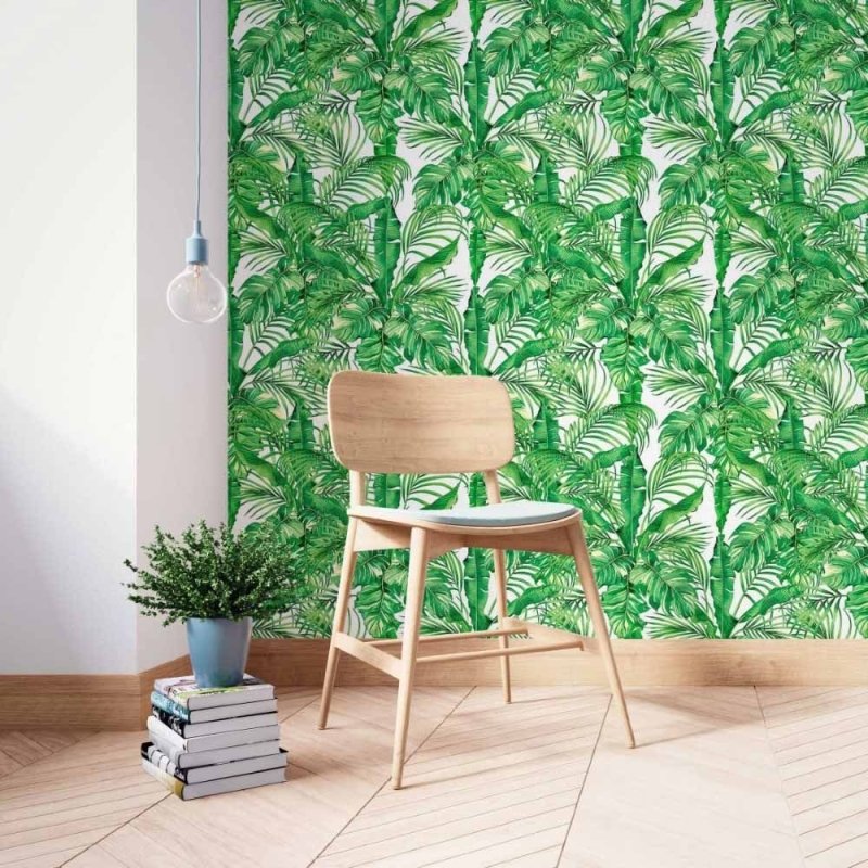 Papel de Parede Adesivo Folhas Tropicais N014210 - Papel na Parede
