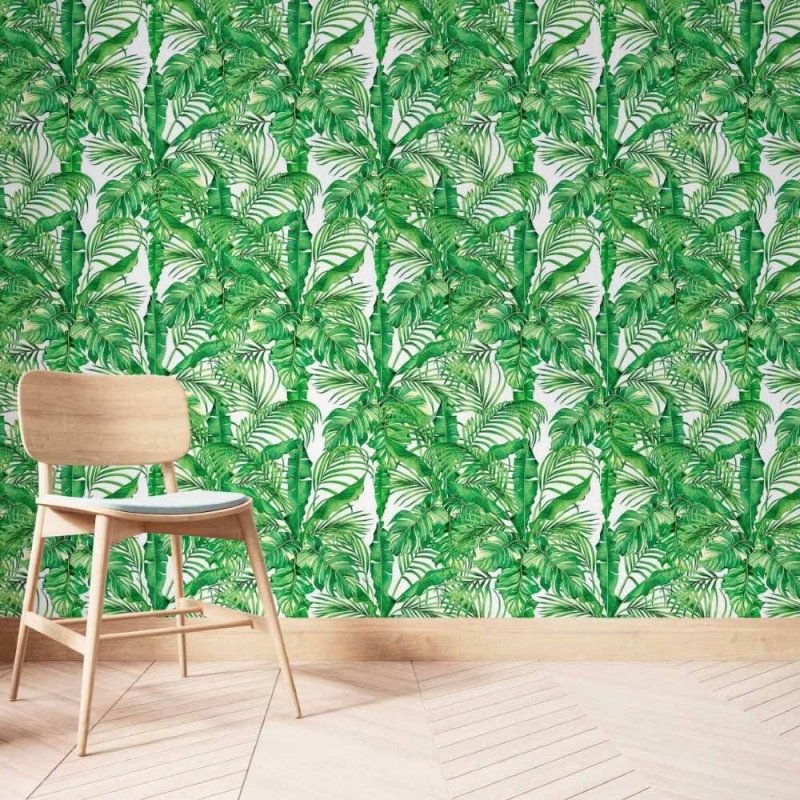Papel de Parede Adesivo Folhas Tropicais N014210 - Papel na Parede
