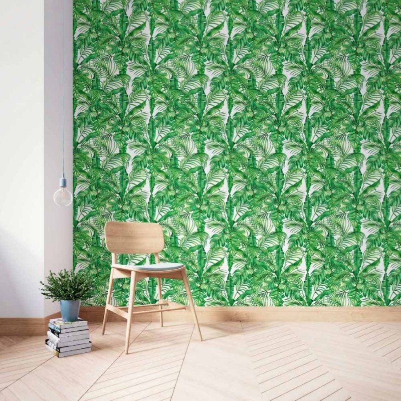 Papel de Parede Adesivo Folhas Tropicais N014210 - Papel na Parede