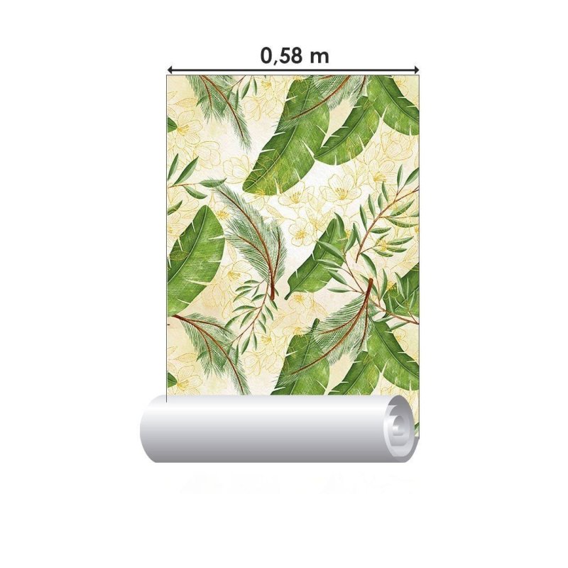 Papel de Parede Adesivo Folhas Tropicais N015199 - Papel na Parede