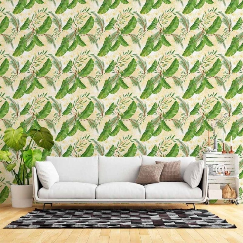 Papel de Parede Adesivo Folhas Tropicais N015199 - Papel na Parede