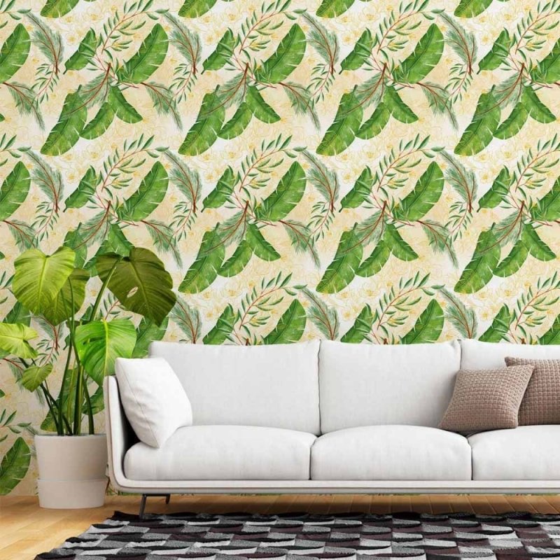 Papel de Parede Adesivo Folhas Tropicais N015199 - Papel na Parede