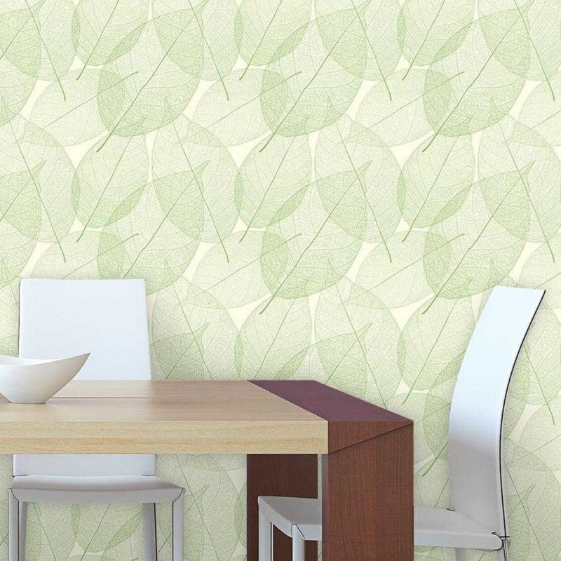 Papel de Parede Adesivo Folhas Verde 55646941 - Papel na Parede