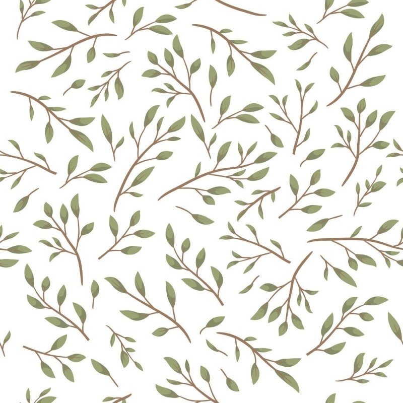 Papel de Parede Adesivo Folhas Verdes N019026 - Papel na Parede