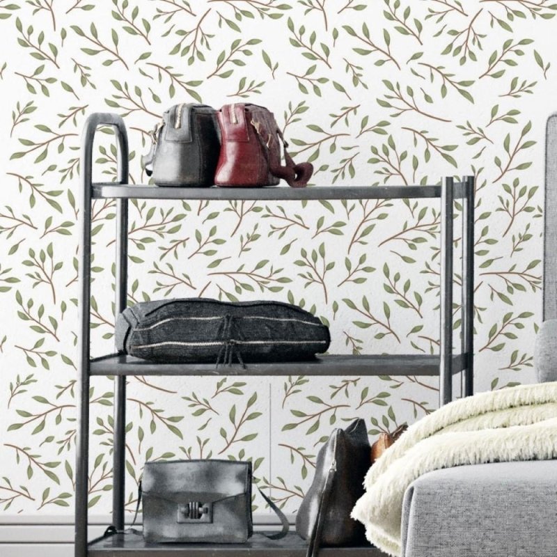 Papel de Parede Adesivo Folhas Verdes N019026 - Papel na Parede