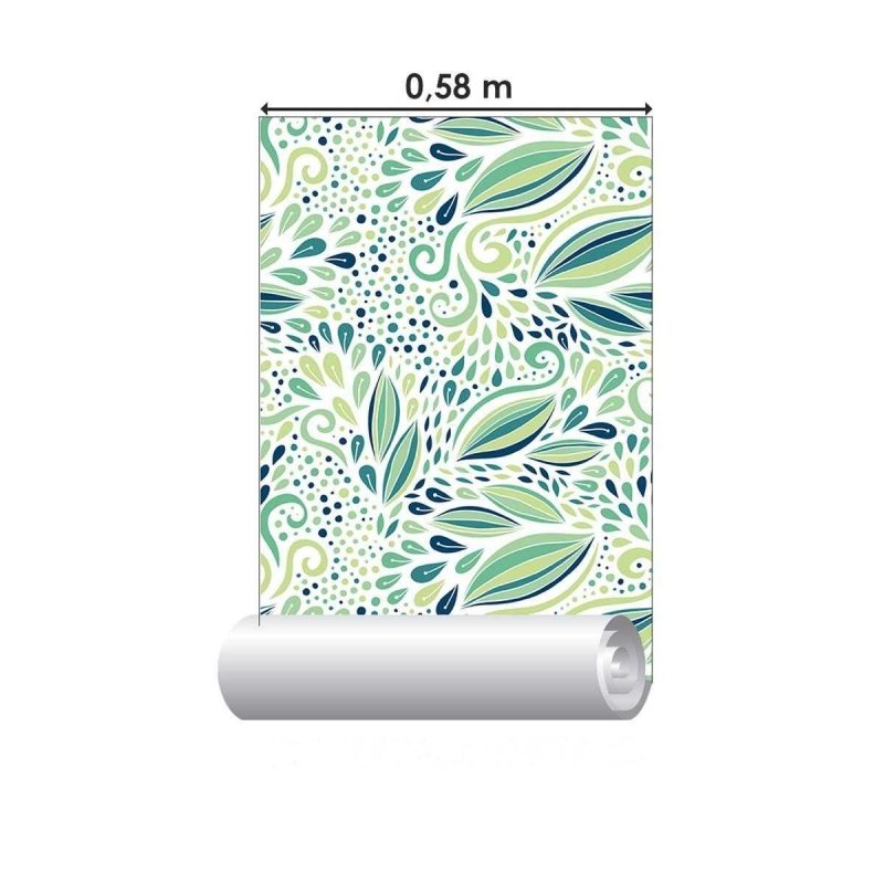 Papel de Parede Adesivo Folhas Verdes N04119 - Papel na Parede