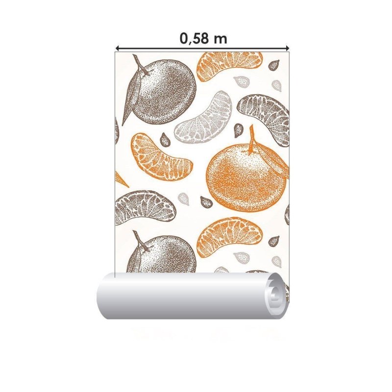 Papel de Parede Adesivo Frutas Cítricas N015083 - Papel na Parede
