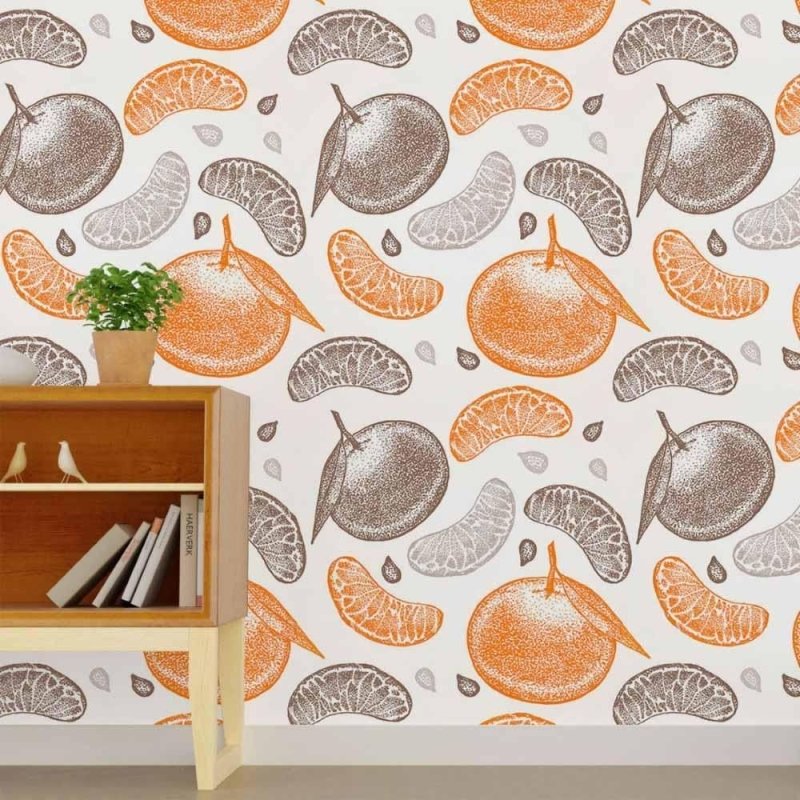 Papel de Parede Adesivo Frutas Cítricas N015083 - Papel na Parede