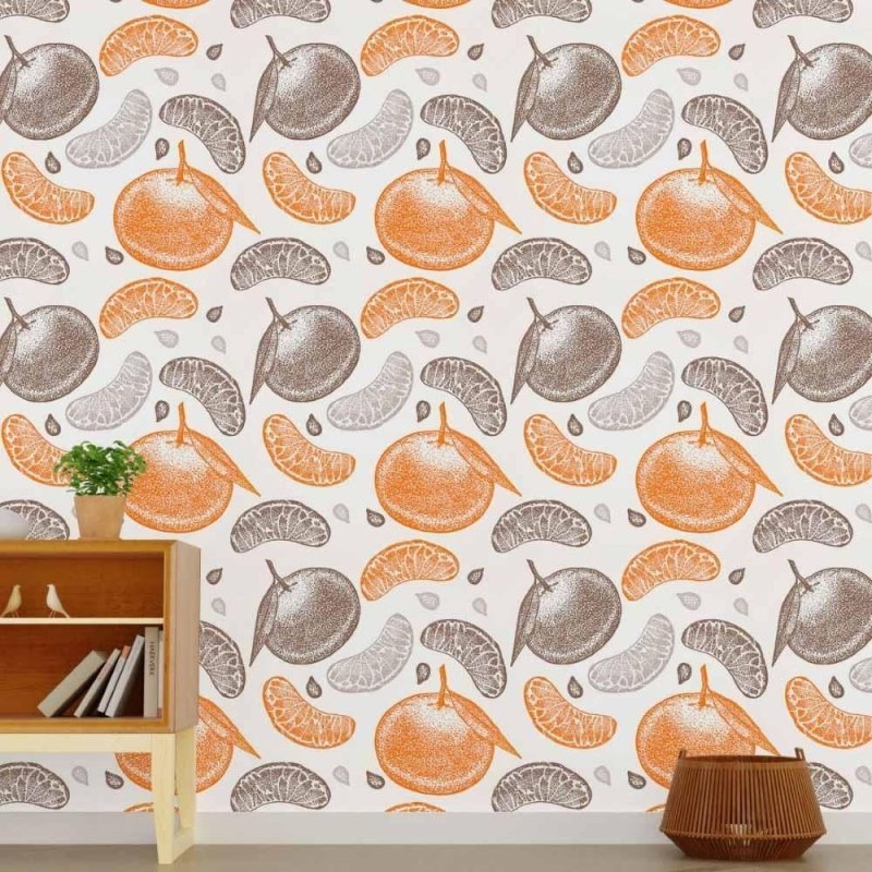 Papel de Parede Adesivo Frutas Cítricas N015083 - Papel na Parede