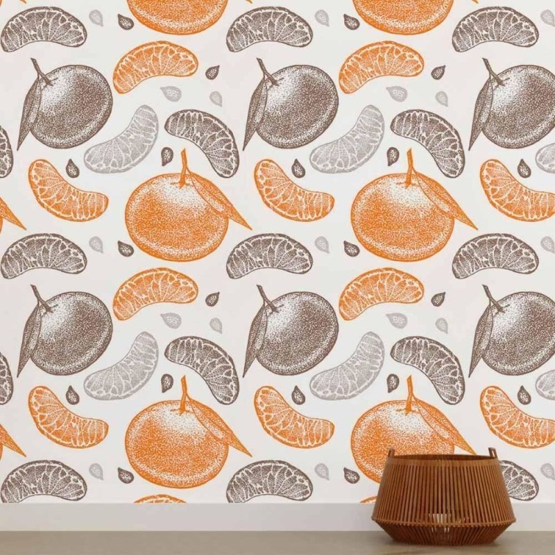 Papel de Parede Adesivo Frutas Cítricas N015083 - Papel na Parede