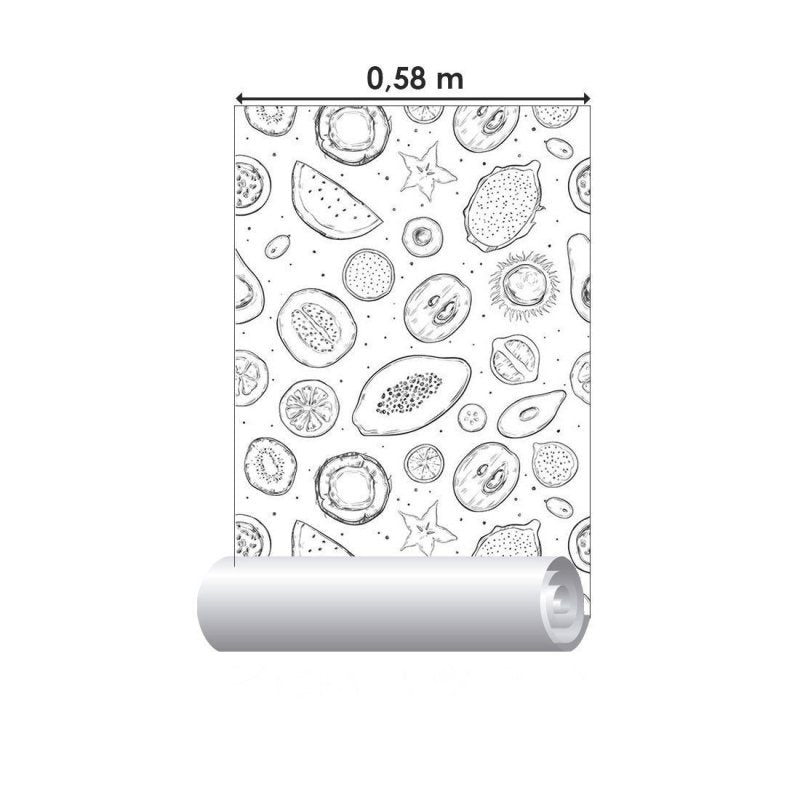 Papel de Parede Adesivo frutas exóticas N014083 - Papel na Parede
