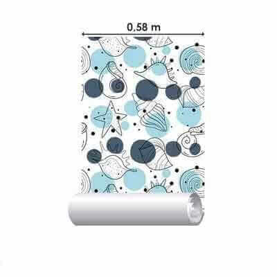 Papel de Parede Adesivo Fundo Mar N228 - Papel na Parede