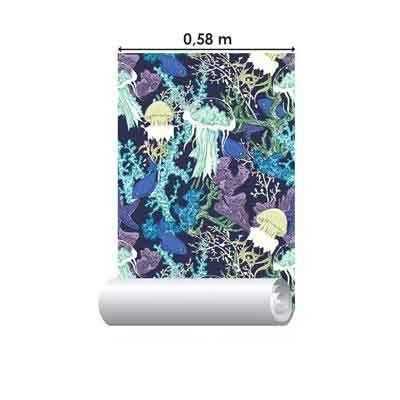 Papel de Parede Adesivo Fundo Mar N259 - Papel na Parede