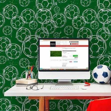Papel de Parede Adesivo Futebol Verde 103601090 - Papel na Parede