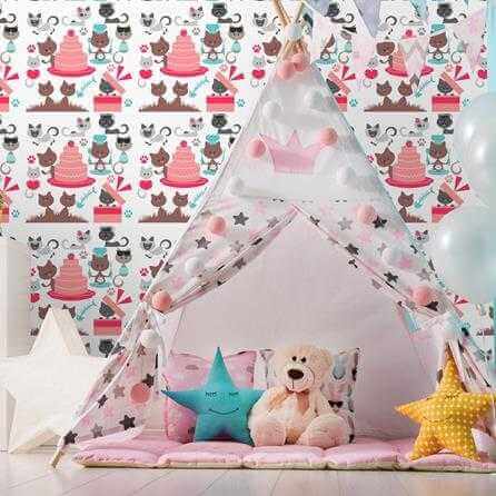 Papel de Parede Adesivo Gatinhos 133624646 - Papel na Parede