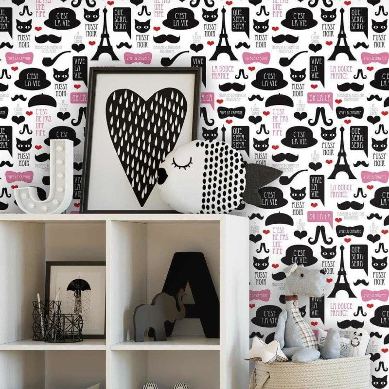 Papel de Parede Adesivo Gato Paris 121962679 - Papel na Parede