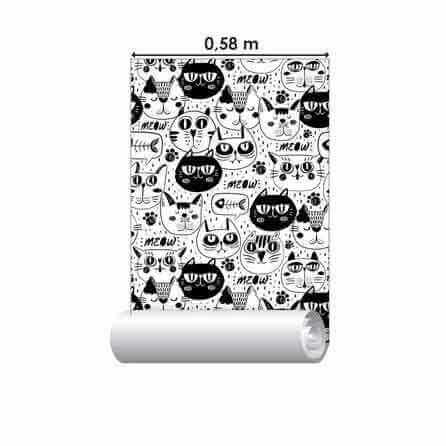 Papel de Parede Adesivo Gato Preto Tumblr 525647 - Papel na Parede