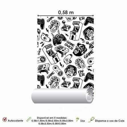 Papel De Parede Adesivo Geek Game 2076913 - Papel na Parede