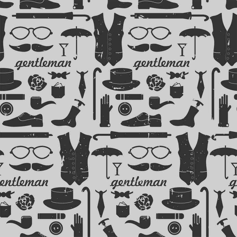 Papel de Parede Adesivo Gentleman Preto e Cinza 132034391 - Papel na Parede