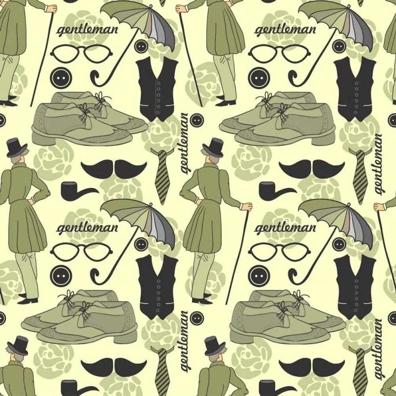 Papel de Parede Adesivo Gentleman Retrô 137050892 - Papel na Parede