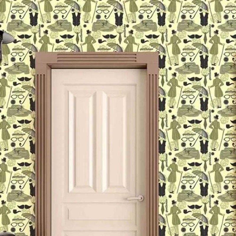 Papel de Parede Adesivo Gentleman Retrô 137050892 - Papel na Parede