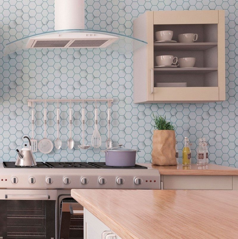 Papel de Parede Adesivo Geométrico 3D Colmeia N013131 - Papel na Parede