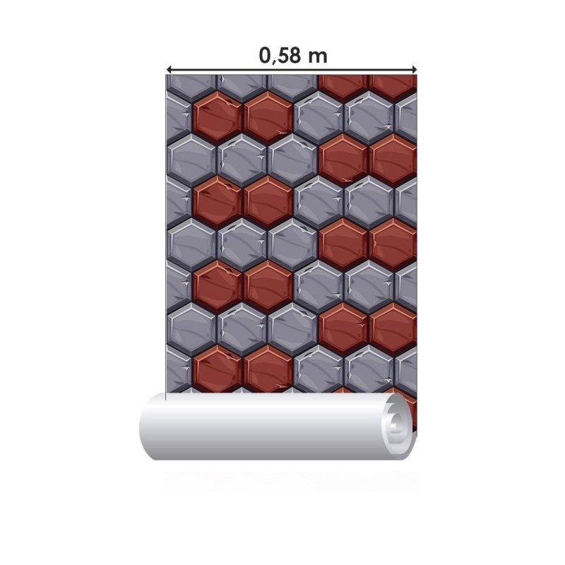 Papel de Parede Adesivo Geométrico 3D N015125 - Papel na Parede