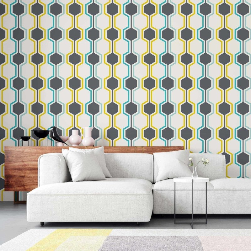 Papel de Parede Adesivo Geométrico Abstrato N02122 - Papel na Parede