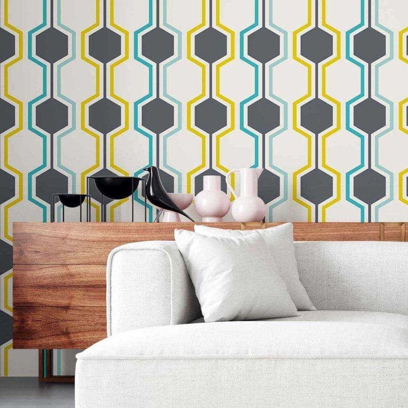 Papel de Parede Adesivo Geométrico Abstrato N02122 - Papel na Parede