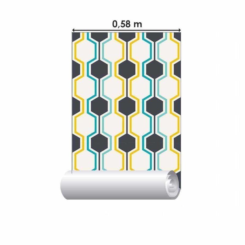 Papel de Parede Adesivo Geométrico Abstrato N02122 - Papel na Parede
