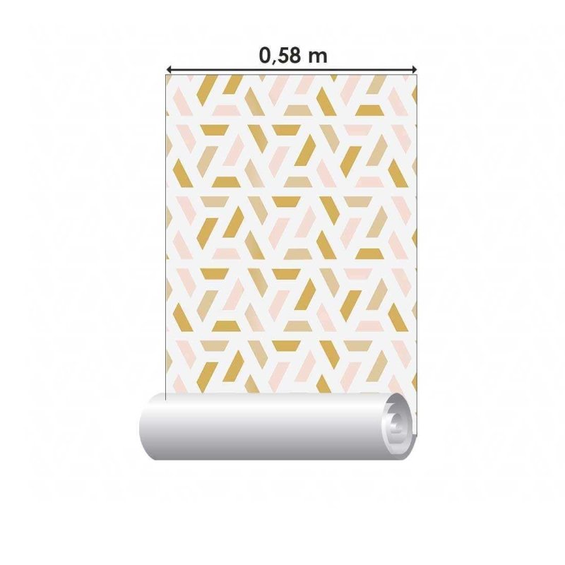 Papel de Parede Adesivo Geométrico Abstrato N02165 - Papel na Parede