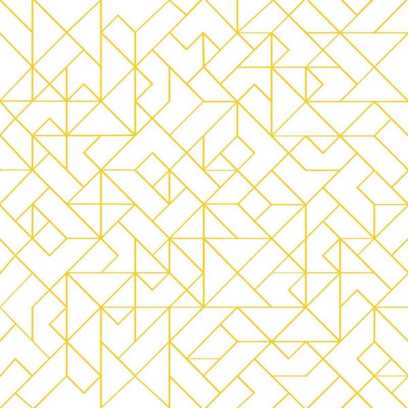 Papel de Parede Adesivo Geométrico Amarelo N010132 - Papel na Parede