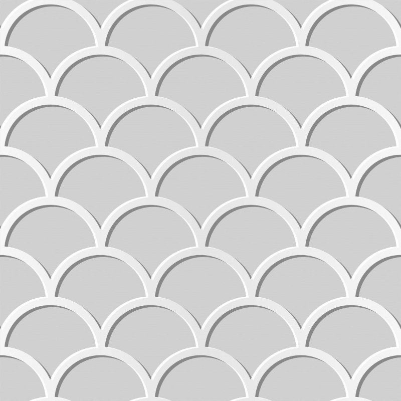 Papel de Parede Adesivo Geométrico Arcos Escamas N015119 - Papel na Parede