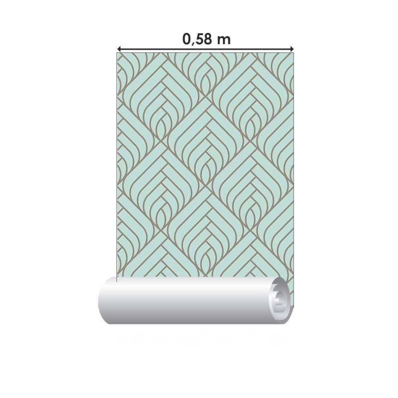 Papel de Parede Adesivo Geométrico Art Deco N014026 - Papel na Parede