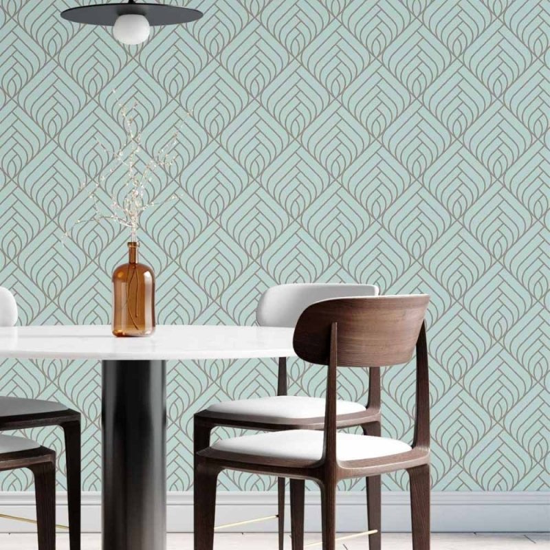 Papel de Parede Adesivo Geométrico Art Deco N014026 - Papel na Parede