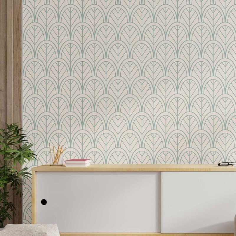 Papel de Parede Adesivo Geométrico Art Deco N014028 - Papel na Parede