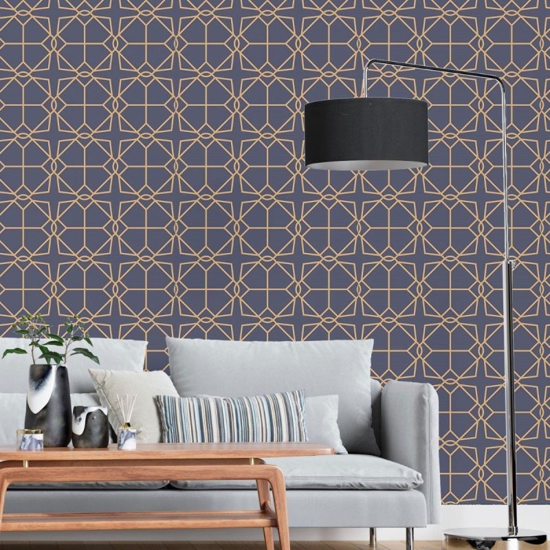 Papel de Parede Adesivo Geométrico Art Deco N016058 - Papel na Parede