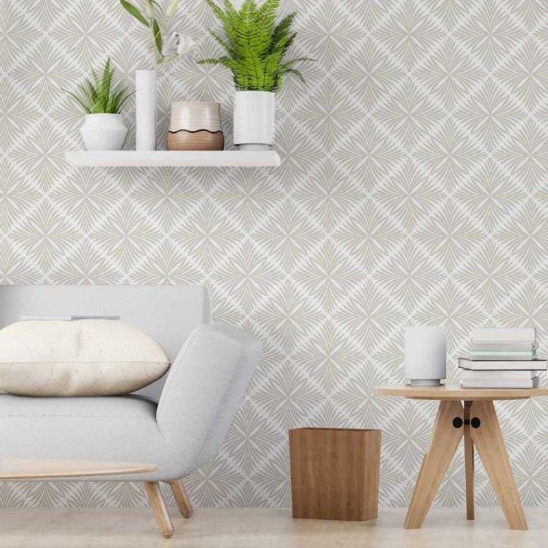 Papel de Parede Adesivo Geométrico Artístico Floral N06082 - Papel na Parede