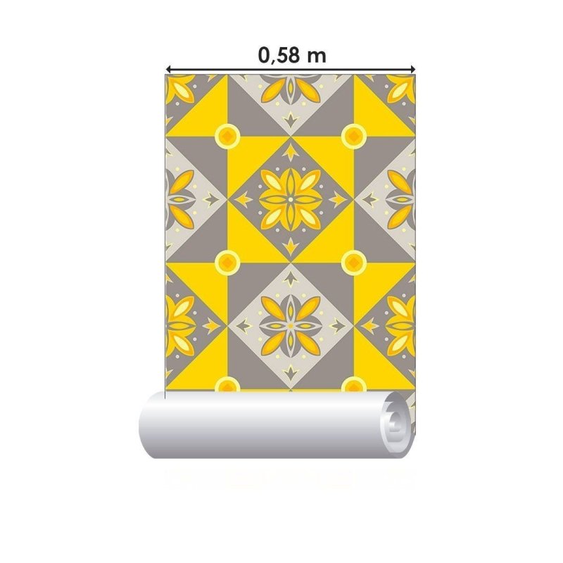 Papel de Parede Adesivo Geométrico Azulejo N013218 - Papel na Parede
