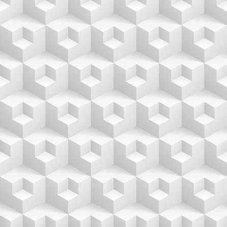 Papel de Parede Adesivo Geometrico branco 3d 0179 - Papel na Parede