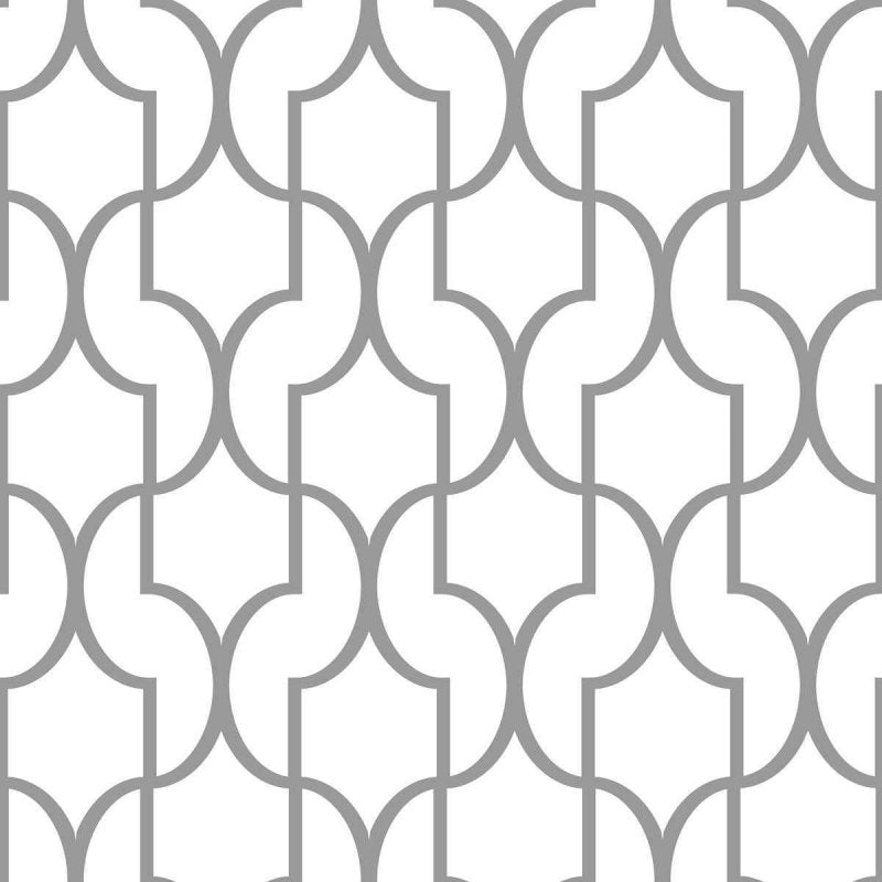 Papel de Parede Adesivo Geométrico Branco e Cinza N05267 - Papel na Parede