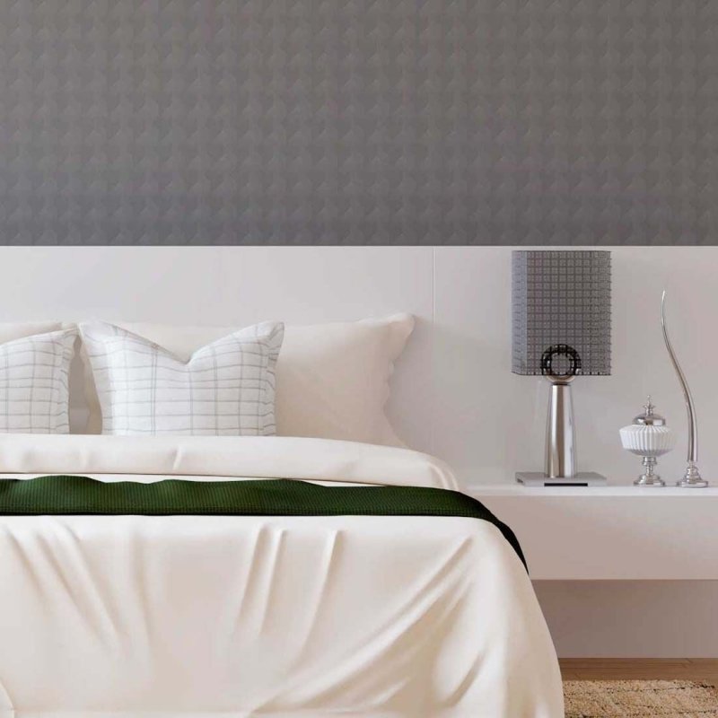 Papel de Parede Adesivo Geométrico Cinza 3D N08045 - Papel na Parede